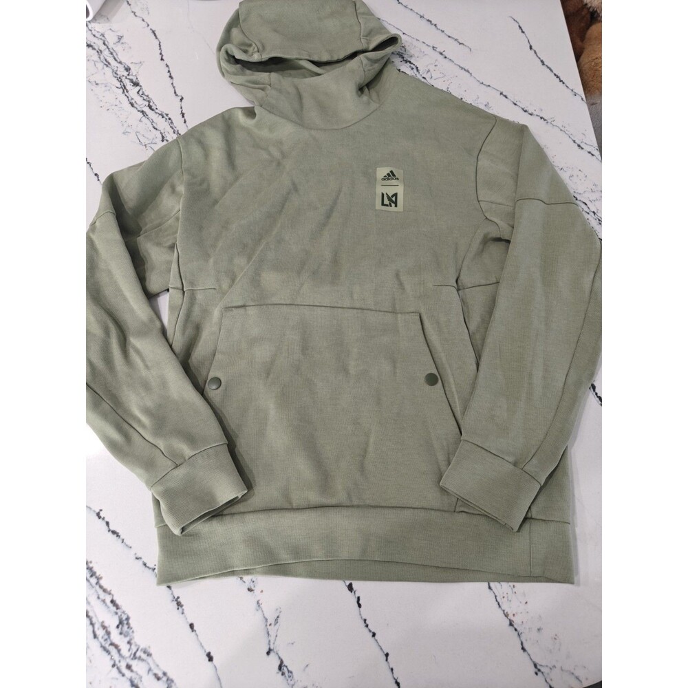 MEN'S ADIDAS LAFC TRV HD MLS Sage GREEN PULLOVER HOODIE SIZE Small HU0072
